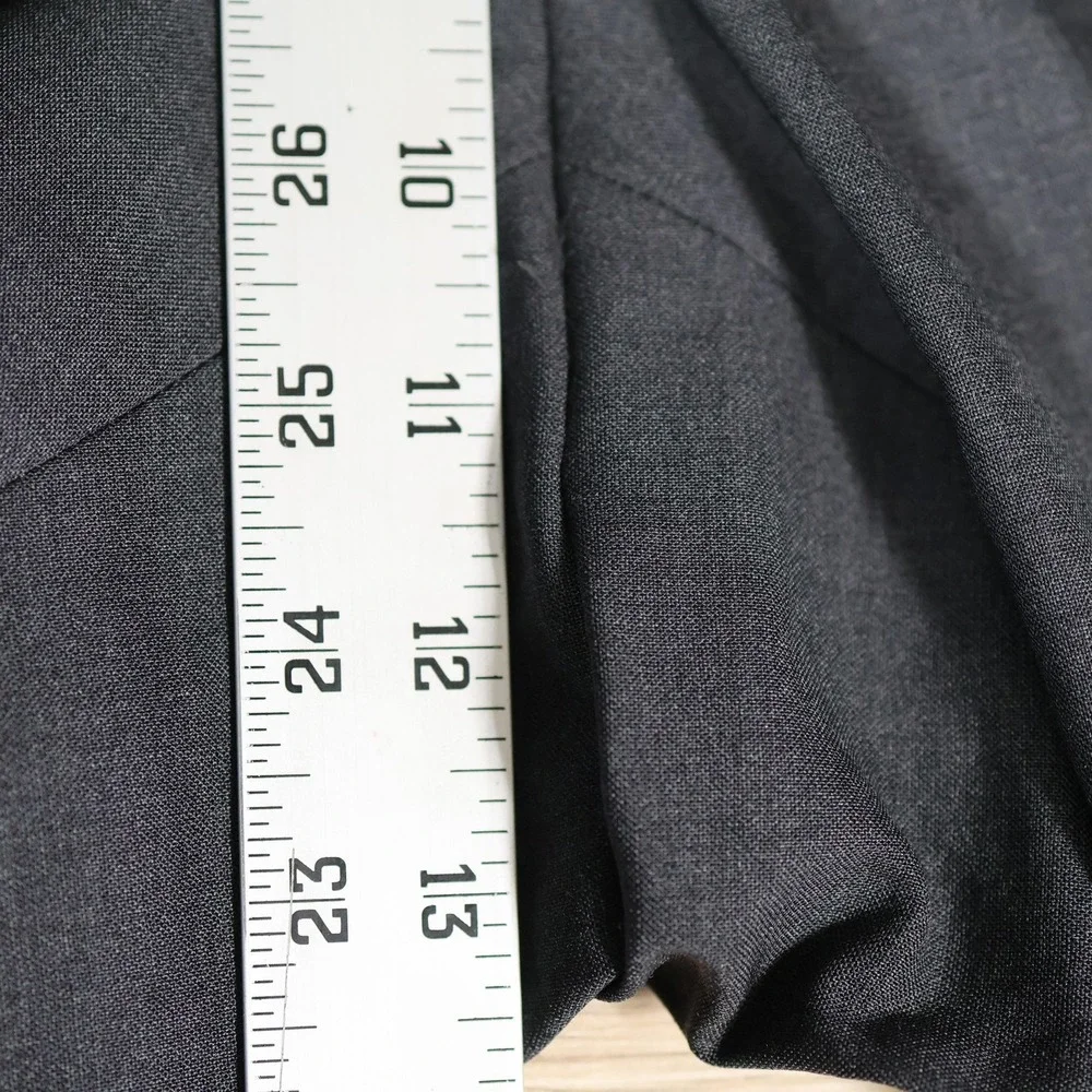 Canali Dress Pants Mens 37x27 Gray Wool Pleated Dress Trousers Slacks Preppy